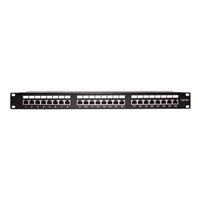 Panel de Parcheo de Impacto Blindado (STP) de 24 Puertos Cat5e, 19 Pulgadas
