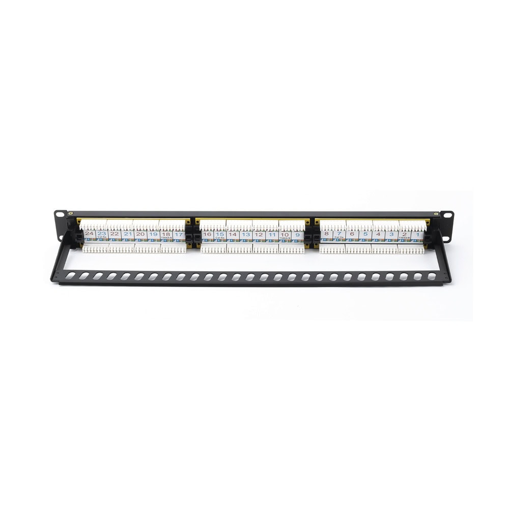 LPPP605A-AD-1-l Panel de Parcheo de Impacto (110) UTP de 24 Puertos Cat6A, 19 Pulgadas (48.26 cm), con Barra para Organizar Cables y Espacio para Etiqueta LP-PP-605A 4