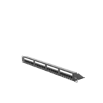 Panel de Parcheo de Impacto (110) UTP de 24 Puertos Cat6, 19 Pulgadas (48.26 cm), con Barra para Organizar Cable LPPP607-AD-1-l