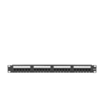 Panel de Parcheo de Impacto (110) UTP de 24 Puertos Cat6, 19 Pulgadas (48.26 cm), con Barra para Organizar Cable LPPP607-AD-3-l