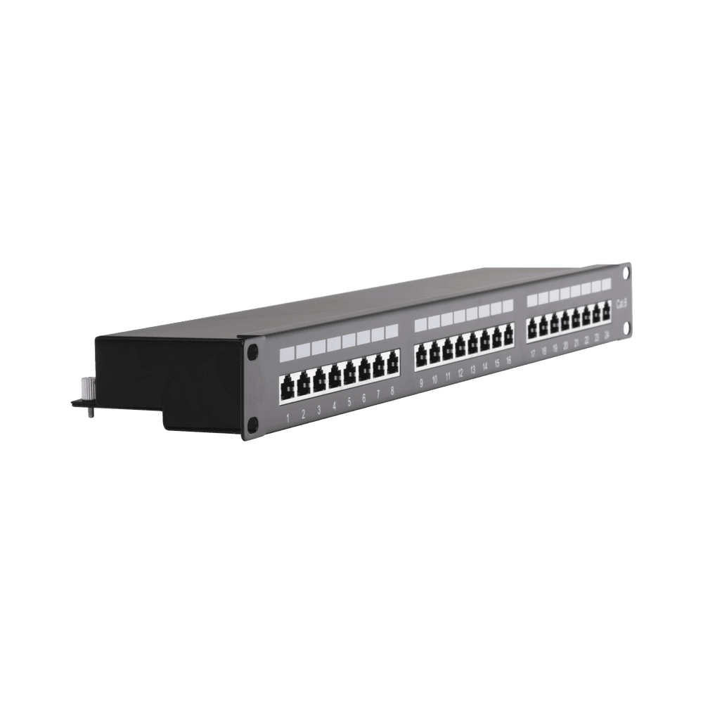 LPPP630-AD-3-l Panel de Parcheo de Impacto (110) Blindado (STP) de 24 Puertos Cat6, 19 Pulgadas LP-PP-630 4