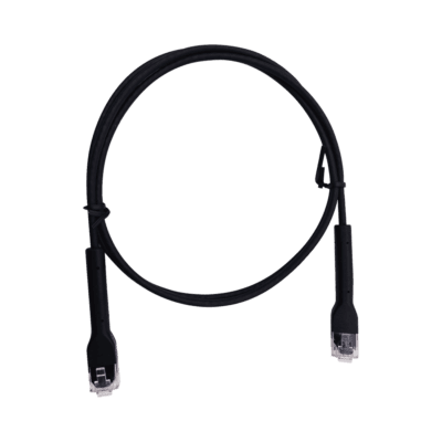 Mini Patch Cord Cat6 Ultra Slim 10 Metros (32.81 Pies) Negro ? Ahorra Espacio sin Organizadores, con Bota Flexible