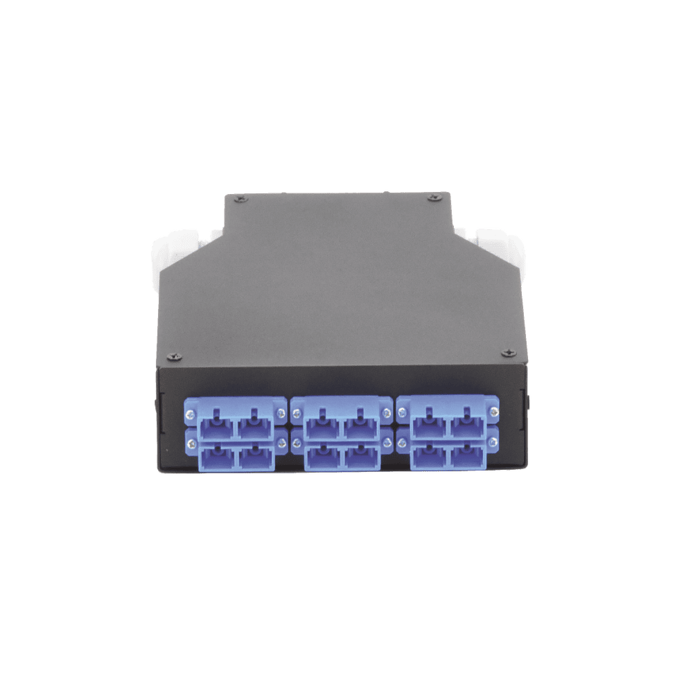 LPRDSCUSM-l Distribuidor de Fibra óptica para Riel Din, 6 Acopladores SC/UPC Duplex Monomodo con Charola de Empalme LP-RDSCUSM 1