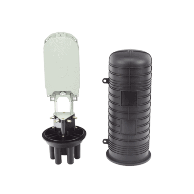 Caja de Distribución de Fibra Óptica Vertical tipo Domo, 48 empalmes (Expandible hasta 96 empalmes con charola LP-SCV-48-ST), Exterior, IP68