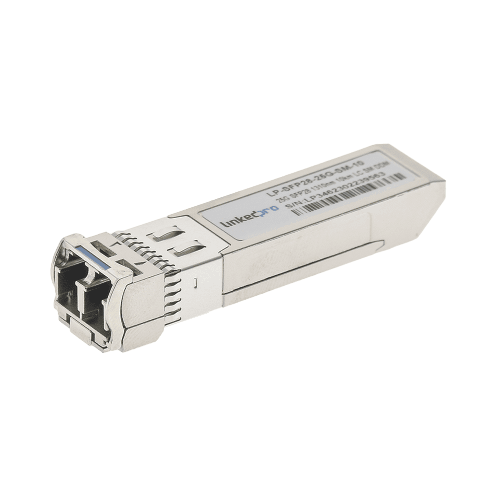 LPSFP2825GSM10-l Transceptor Óptico SFP28 (Mini-Gbic) / Monomodo 1310 nm / 25 Gbps / 25GBASE-LR / Conectores LC/UPC Dúplex / DDM / Hasta 10 km LP-SFP28-25G-SM-10 1