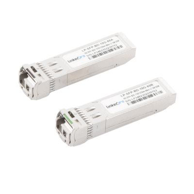 Transceptores Ópticos Bidireccionales SFP+ (Mini-Gbic) / Monomodo 1270 & 1330 nm / 10 Gbps / 10GBASE-BX / Conector LC/UPC Simplex / DDM / Hasta 60 km / 2 Piezas