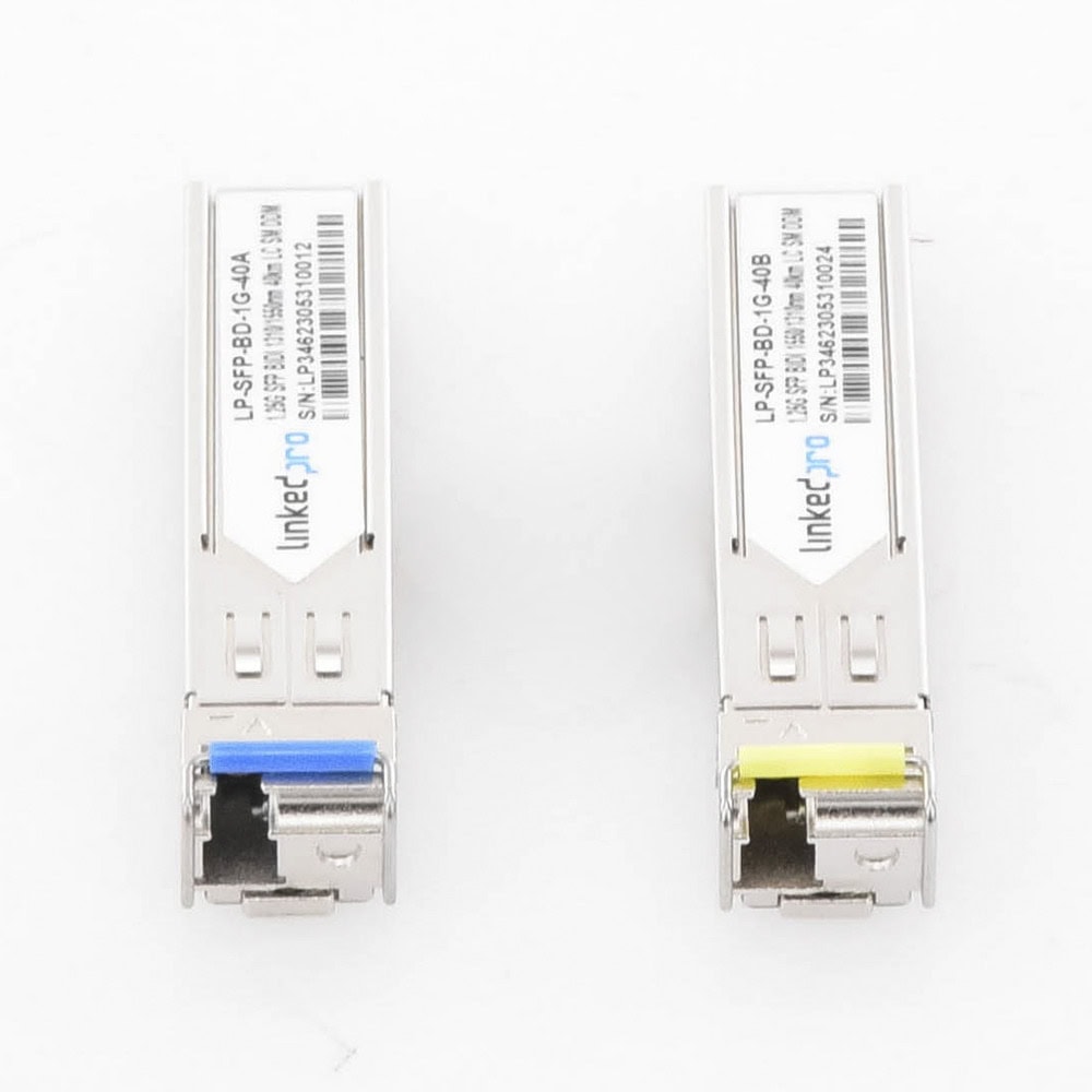 LPSFPBD1G40-AD-3-l Transceptores Ópticos Bidireccionales SFP (Mini-Gbic) / Monomodo 1310 & 1550 nm / 1.25 Gbps / 1000BASE-BX / Conector LC/UPC Simplex / DDM / Hasta 40 km / 2 Piezas LP-SFP-BD-1G-40 4