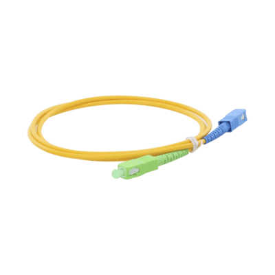 Jumper de Fibra Óptica Monomodo SC/APC-SC/UPC Simplex de 1 Metro (3.28 Pies), 3mm