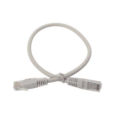 Cable de Parcheo UTP Cruzado Cat6 0.4 Metros (1.31 Pies) - Gris