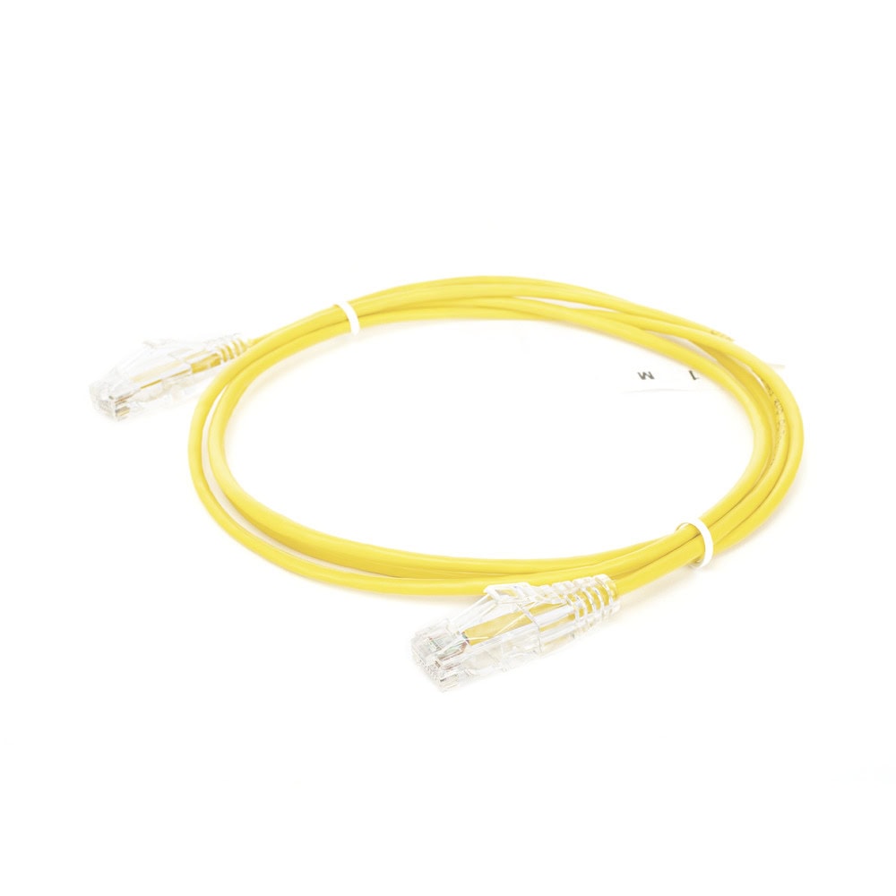 LPUT6100YE28-LAT-DER-l Cable de Parcheo Slim UTP Cat6 - 1 Metro (3.28 Pies), Amarillo, Diámetro Reducido (28 AWG) LP-UT6-100-YE-28 4