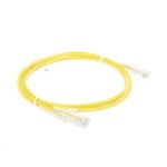 Cable de Parcheo Slim UTP Cat6 - 1 Metro (3.28 Pies), Amarillo, Diámetro Reducido (28 AWG) LPUT6100YE28-LAT-IZQ-l