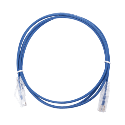 Cable de Parcheo Slim UTP Cat6 - 1.5 Metros (4.92 Pies) Azul Diámetro Reducido (28 AWG)