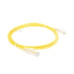 Cable de Parcheo Slim UTP Cat6 - 1.5 Metros (4.92 Pies) Amarillo Diámetro Reducido (28 AWG) LPUT6150YE28-LAT-IZQ-l