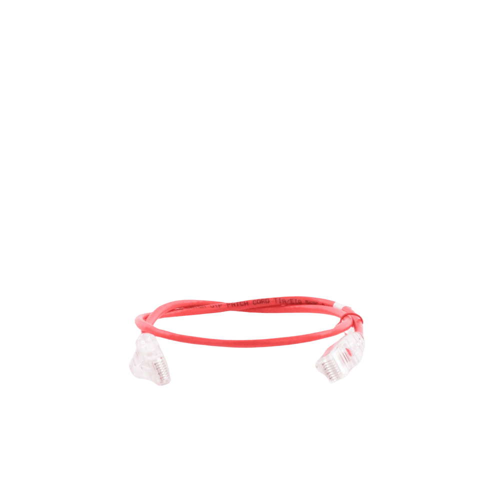 LPUT6A05RD28-AD-1-l Cable de Parcheo Slim UTP Cat6A - 0.5 Metros (1.64 Pies) Rojo, Diámetro Reducido (28 AWG) LP-UT6A-05-RD28 2