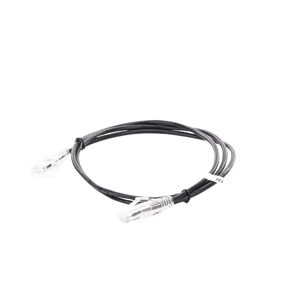 LPUT6A100BK28-AD-3-l Cable de Parcheo Slim UTP Cat6A - 1 Metro (3.28 Pies) Negro, Diámetro Reducido (28 AWG) LP-UT6A-100-BK28 4