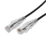 Cable de Parcheo Slim UTP Cat6A - 1 Metro (3.28 Pies) Negro, Diámetro Reducido (28 AWG) LPUT6A100BK28-l