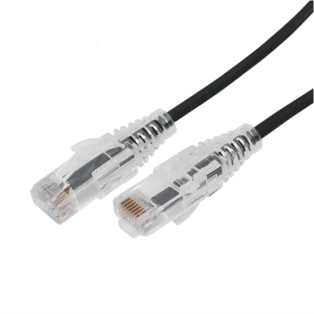 LPUT6A100BK28-l Cable de Parcheo Slim UTP Cat6A - 1 Metro (3.28 Pies) Negro, Diámetro Reducido (28 AWG) LP-UT6A-100-BK28 1
