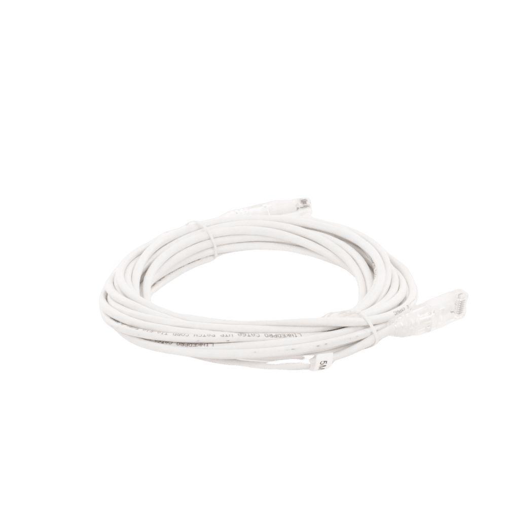 LPUT6A500WH28-AD-4-l Cable de Parcheo Slim UTP Cat6A - 5 Metros (16.40 Pies) Blanco, Diámetro Reducido (28 AWG) LP-UT6A-500-WH-28 5