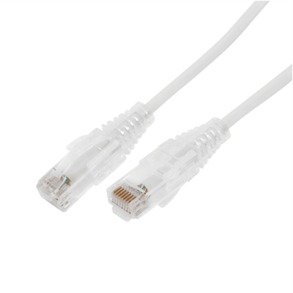 LPUT6A500WH28-l Cable de Parcheo Slim UTP Cat6A - 5 Metros (16.40 Pies) Blanco, Diámetro Reducido (28 AWG) LP-UT6A-500-WH-28 1