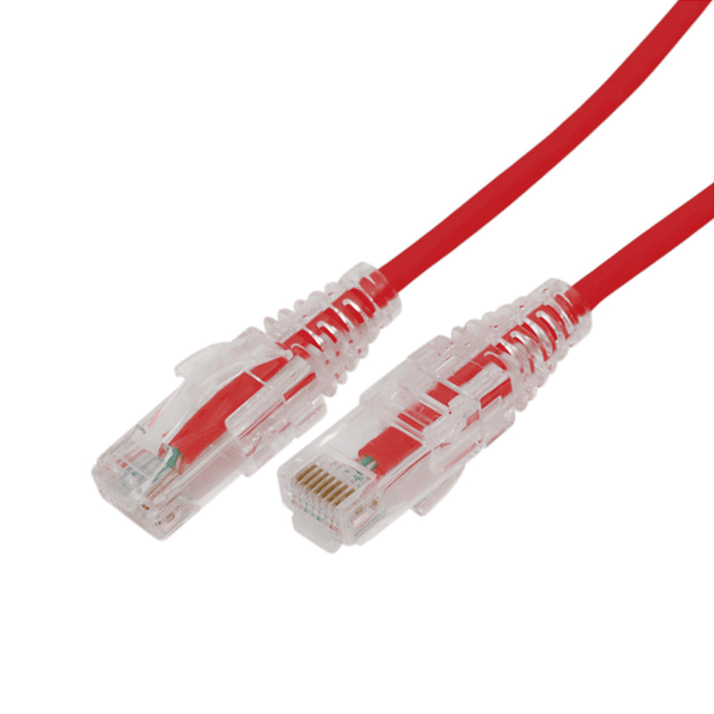 LPUT6A700RD28-l Cable de Parcheo Slim UTP Cat6A - 7 Metros (22.97 Pies) Rojo, Diámetro Reducido (28 AWG) LP-UT6A-700-RD28 1