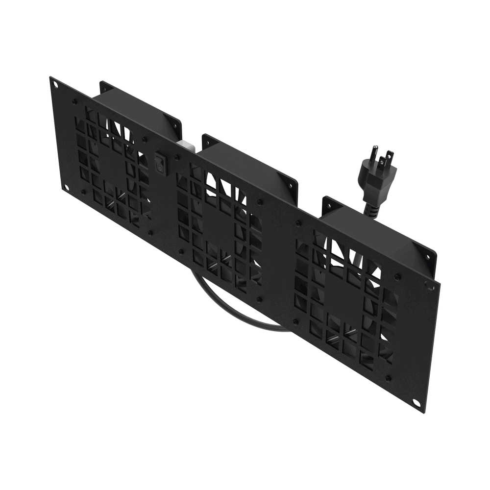 LPVENT03X3U-AD-1-l Kit de 3 Ventilador 110 Vca (12 x 12 cm) con Clavija 5-15P. Para instalación en Postes Rack LP-VENT-03X3U 2