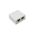 Caja de Pared con Jack UTP Cat5e y Jack RJ11 Telefónico LPWP09det-1