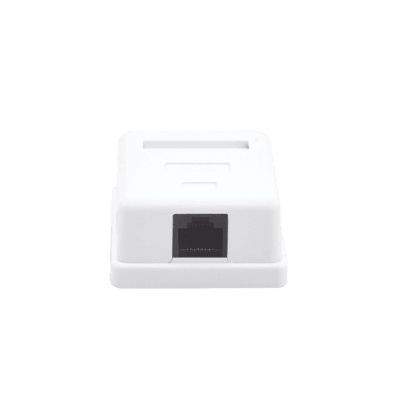 Caja de Pared con 1 Puerto Keystone, Incluye Jack Cat5e