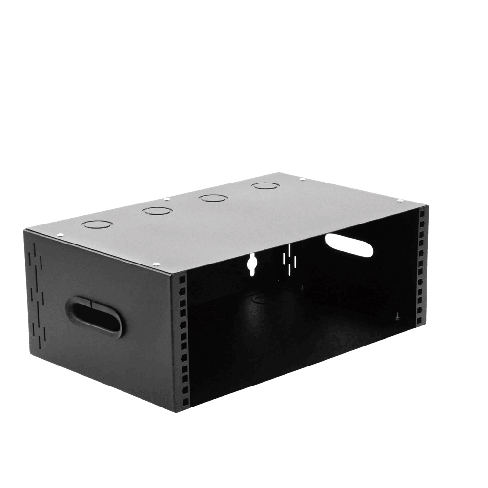 LPWR50304U-AD-3-l Gabinete para Montaje en Pared liviano, 4 Unidades de rack, Profundidad máxima de trabajo 250 mm, Se envía el Gabinete Armado. LPWR50304U 3