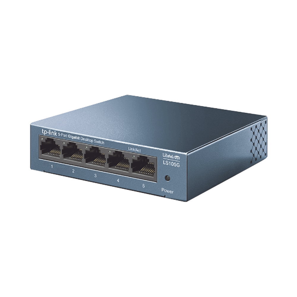 LS105G-l Switch de escritorio Gigabit de 5 puertos 10/100/1000Mbps, carcasa metálica LS105G 1