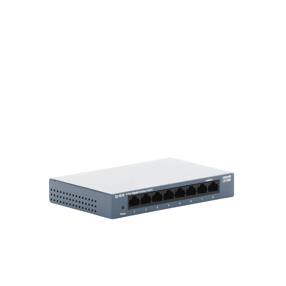 LS108G-AD-2-l-1 Switch de escritorio Gigabit de 8 puertos 10/100/1000Mbps, carcasa metálica LS108G 3