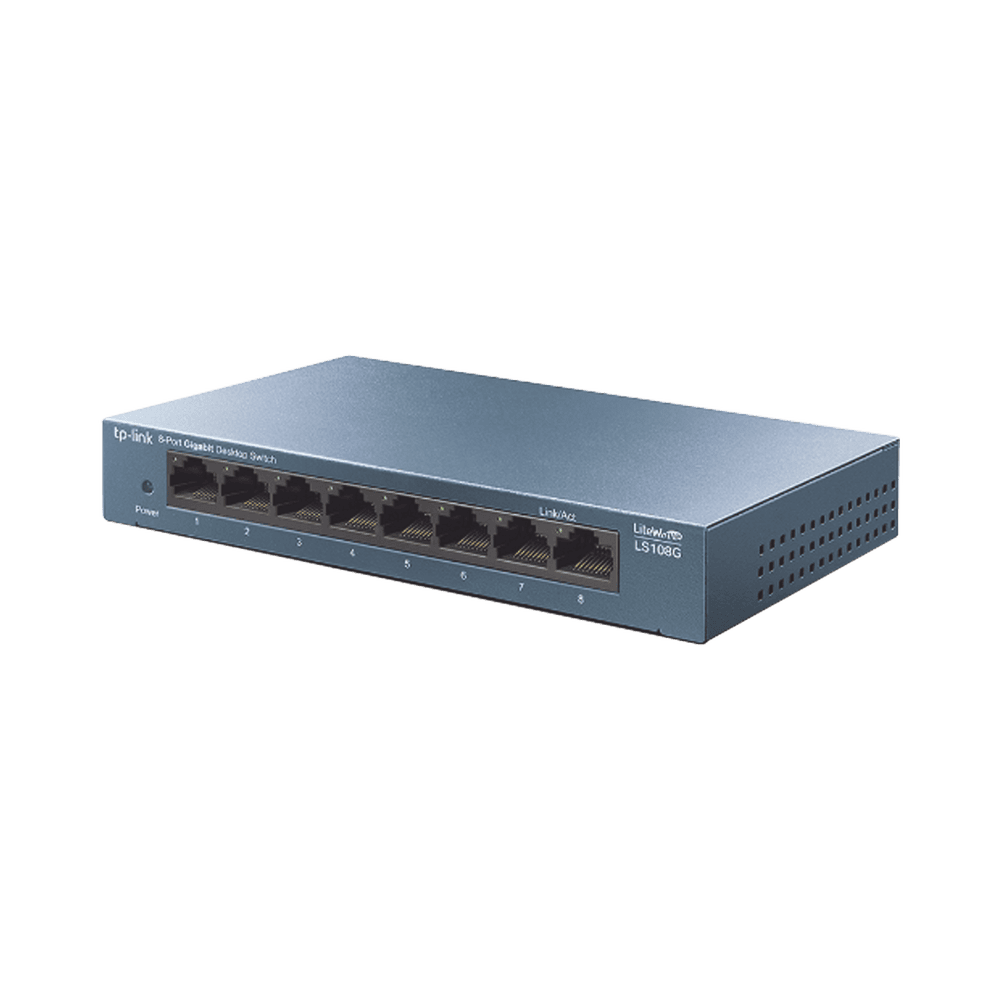 LS108G-l-1 Switch de escritorio Gigabit de 8 puertos 10/100/1000Mbps, carcasa metálica LS108G 1