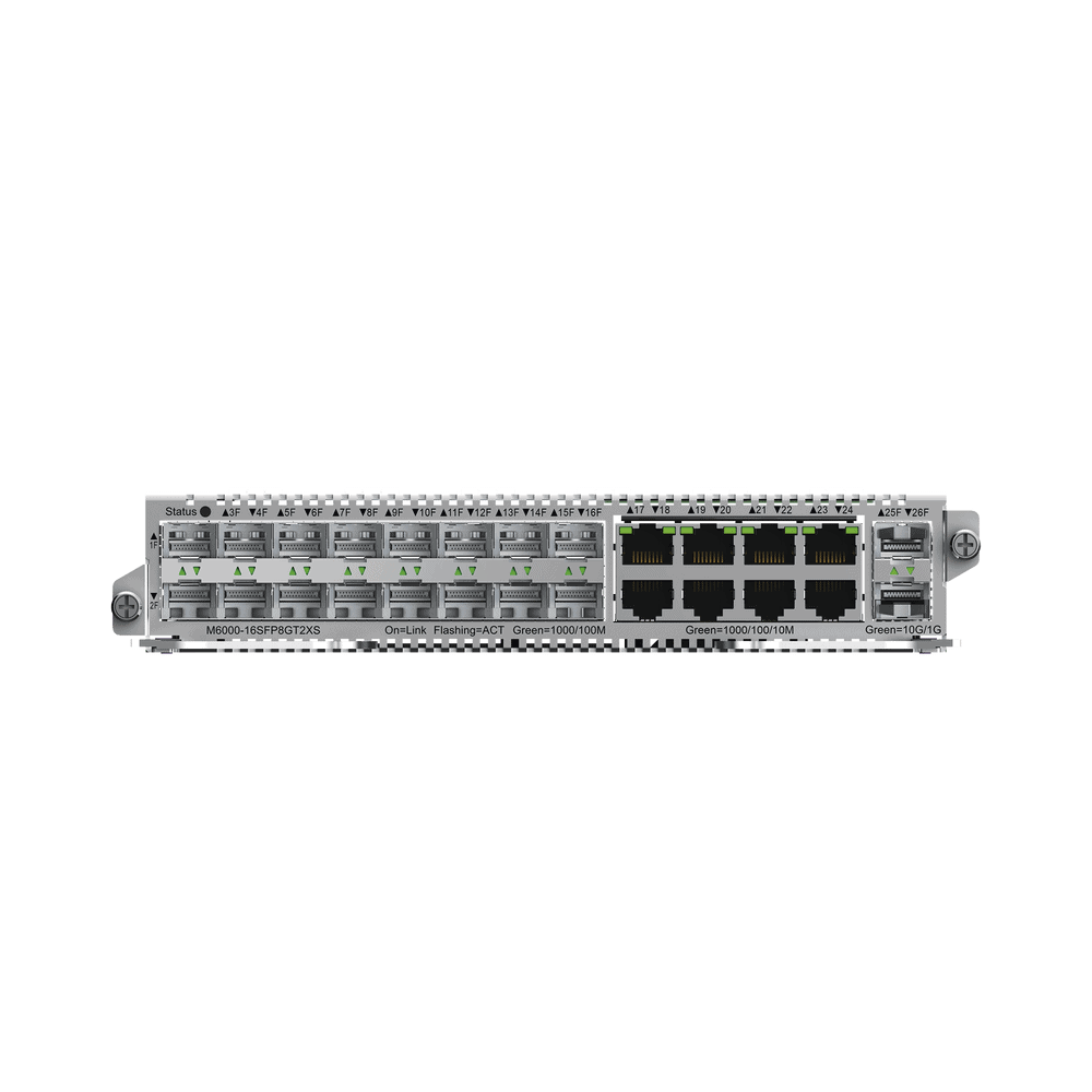 M600016SFP8GT2XS-AD-1-l Tarjeta switch de 16 puertos SFP y 8 RJ45 Gigabit para RG-NBS6002 M6000-16SFP8GT2XS 2