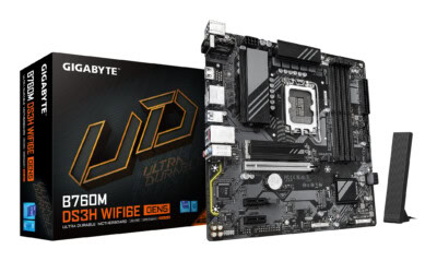 TARJETA MADRE GIGABYTE MICRO ATX B760M DS3H WF6E GEN5, DDR5, S-1700, 256 GB, PARA INTEL