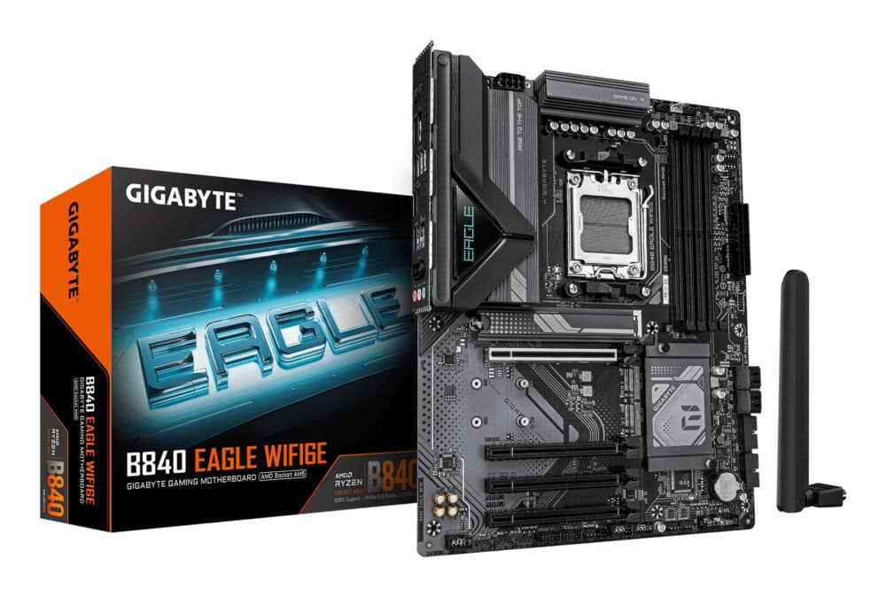 TARJETA MADRE GIGABYTE ATX B840 EAGLE WF6E, DDR5, AM5, 256 GB, PARA AMD B840 EAGLE WF6E 1
