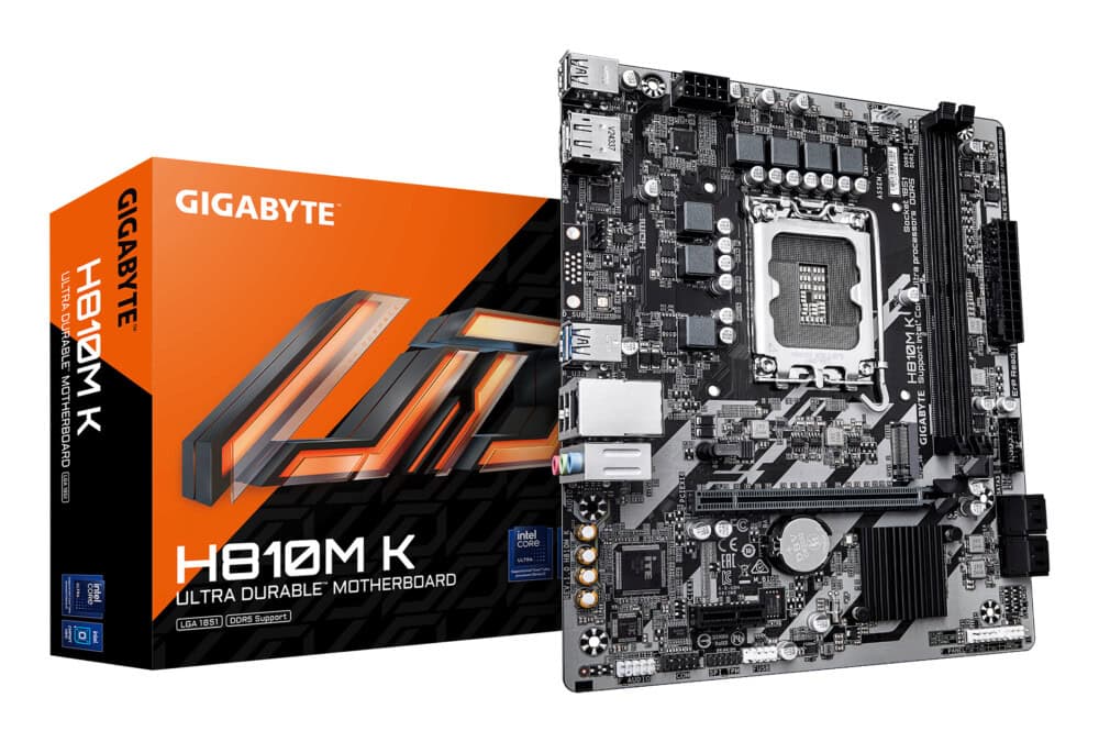 TARJETA MADRE GIGABYTE MICRO ATX H810M K , DDR5, S-1851, 128 GB, PARA INTEL H810M K 1