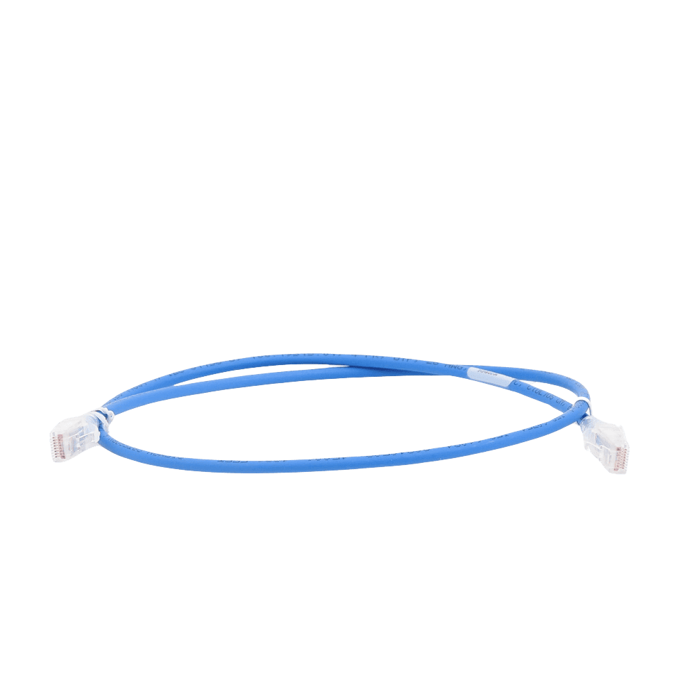MC50706B-LAT-IZQ-l Patch Cord MC5 Modular Cat5e UTP, CM/LS0H, 2.13 Metros (7 Pies), Color Azul, Versión Bulk (Sin Empaque Individual) MC5-07-06B 3
