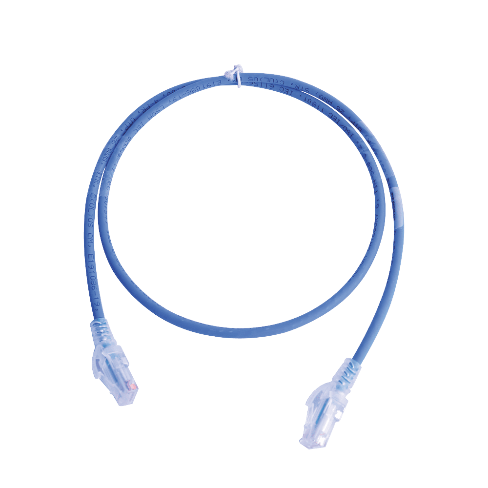 MC51006B-l Patch Cord MC6 Modular Cat5e UTP, CM/LS0H, 3.05 Metros (10 Pies), Color Azul, Versión Bulk (Sin Empaque Individual) MC5-10-06B 1