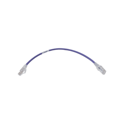 Patch Cord MC6 Modular Cat6 UTP, CM/LS0H, 0.3 Metros (1 Pie), Color Violeta