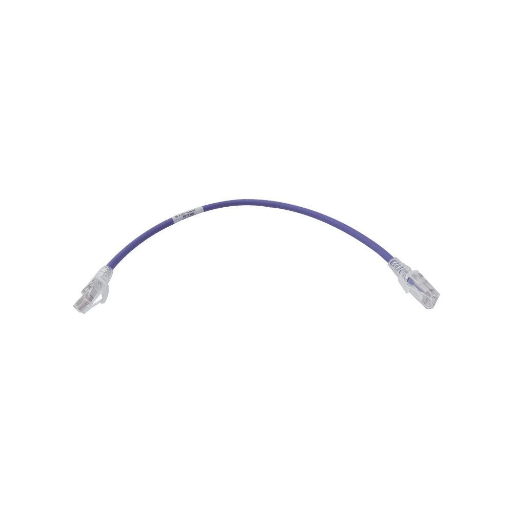 MC60108-l Patch Cord MC6 Modular Cat6 UTP, CM/LS0H, 0.3 Metros (1 Pie), Color Violeta MC6-01-08 1