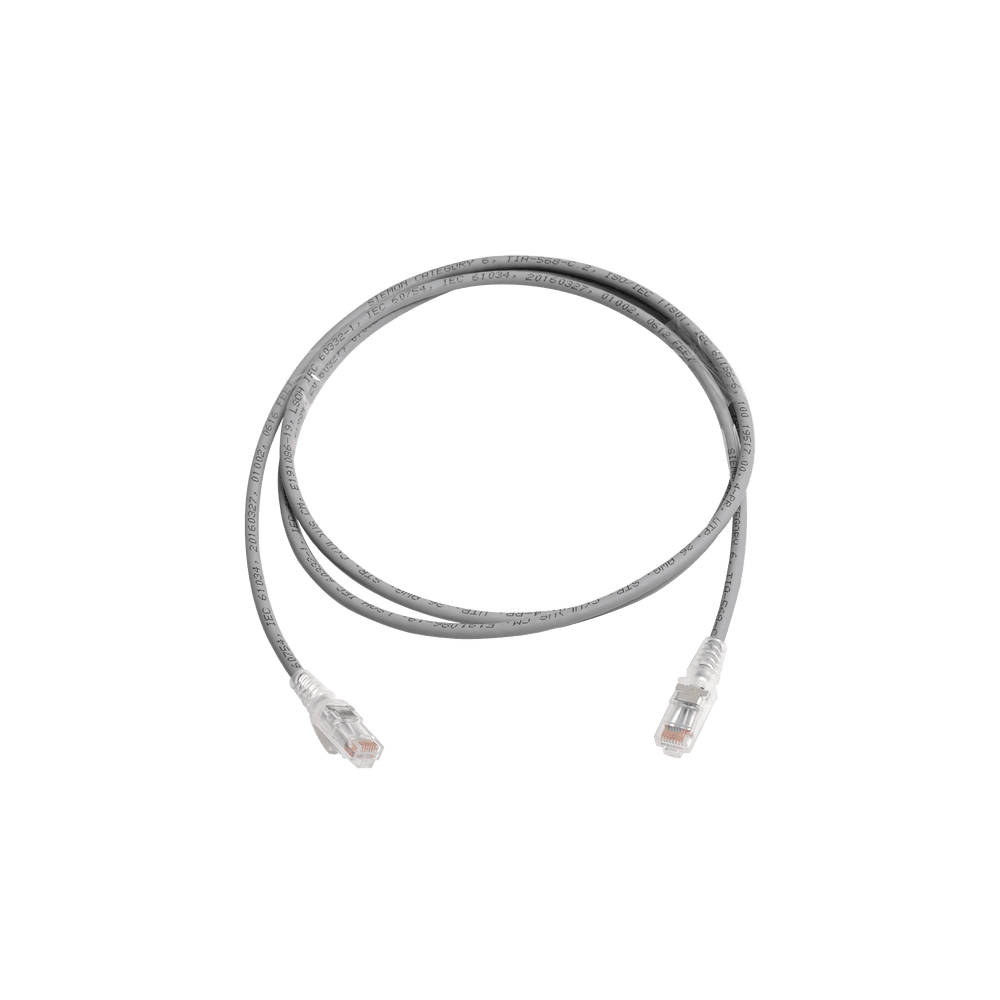 MC60504-l Patch Cord MC6 Modular Cat6 UTP, CM/LS0H, 1.52 Metros (5 Pies), Color Gris MC6-05-04 1