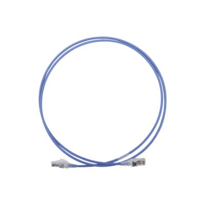 Patch Cord MC6 Modular Cat6 UTP, CM/LS0H, 1.52 Metros (5 Pies), Color Azul, Diámetro Reducido (28AWG)