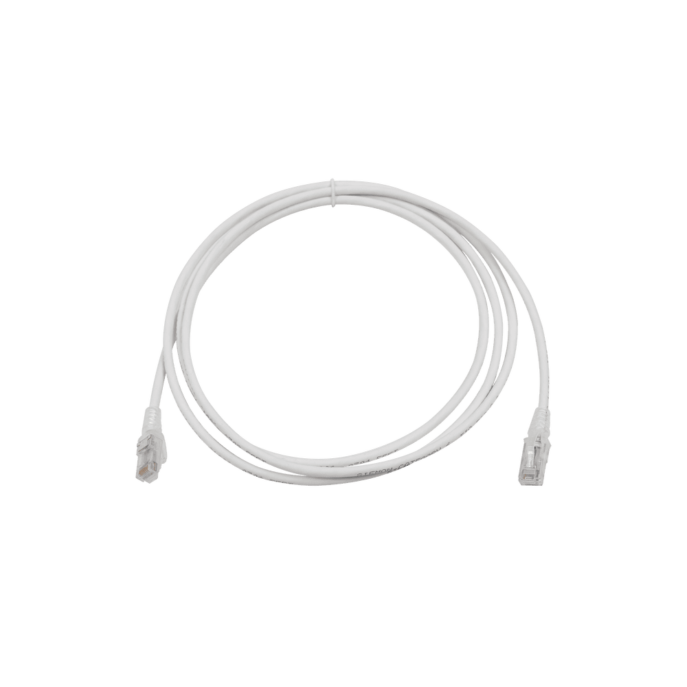 MC60702B-l Patch Cord MC6 Modular Cat6 UTP, CM/LS0H, 2.13 Metros (7 Pies), Color Blanco, Versión Bulk (Sin Empaque Individual) MC6-07-02B 1