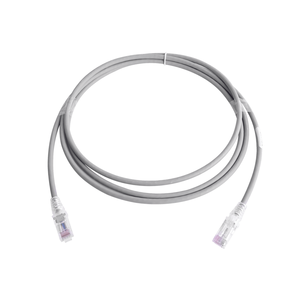 MC60704B-l Patch Cord MC6 Modular Cat6 UTP, CM/LS0H, 2.13 Metros (7 Pies), Color Gris, Versión Bulk (Sin Empaque Individual) MC6-07-04B 1
