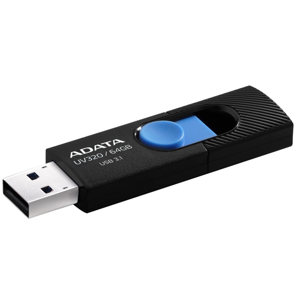 Memoria USB ADATA UV320, Azul / Negro, 64 GB, USB tipo A AUV320-64G-RBKBL 1