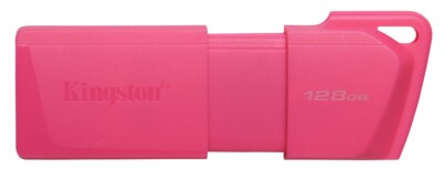 MEMORIA USB KINGSTON DATATRAVELER EXODIA M 128GB 3.2 GEN 1 RETRÁCTIL ROSA NEON
