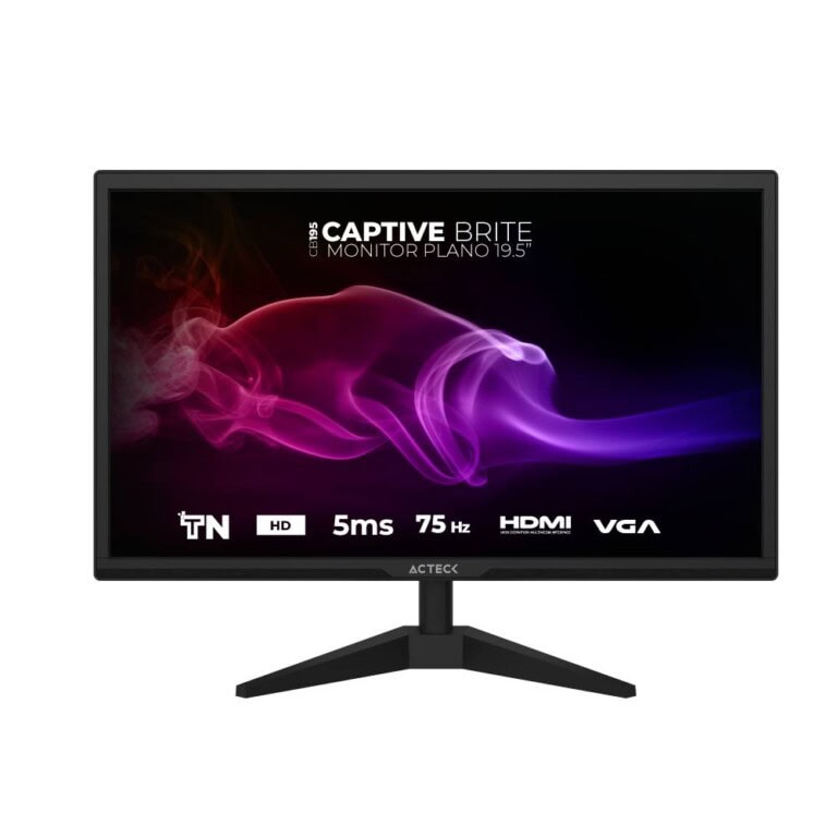 Monitor ACTECK AC-939409, 19.5 pulgadas, 250 cd / m², 1600 x 900 Pixeles, 5 ms, Negro MONACT050_full