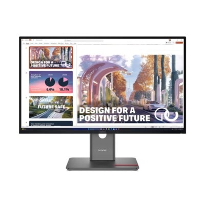 Monitor Lenovo ThinkVision P27QD-40, 27 pulgadas WLED, Resolución 2560x1440, Tiempo de respuesta de 4 ms, Color Raven Black, Garantía de 3 años