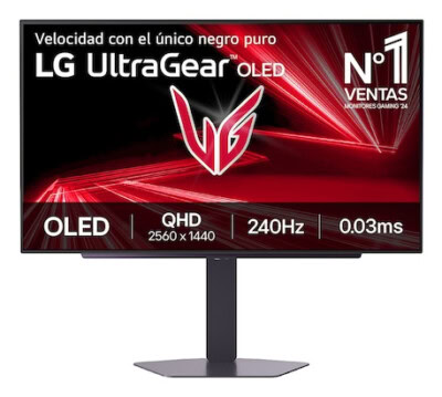 Monitor Gaming LG 27GX704A-B, 27 pulgadas, 2560 x 1440 Pixeles, .03 ms, OLED, 240 Hz