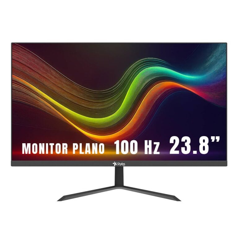Monitor Stylos 23.8 Stylos SMOT7 Flat Panel LED HD 100Hz 5ms 1xVGA + 1xHDMI + Vesa 100x100mm Negro MONSTY390_full