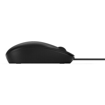 Mouse HP Láser HP 125 (265A9UT). Color negro, largo del cable 180 cm, USB Type-A con cable